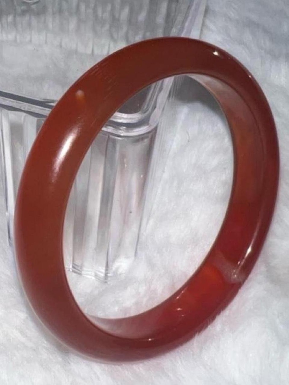 Red Carnelian Agate Jade Bangle Bracelet